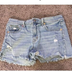 GAP Blue Jean Shorts Distressed Cut-Off Style